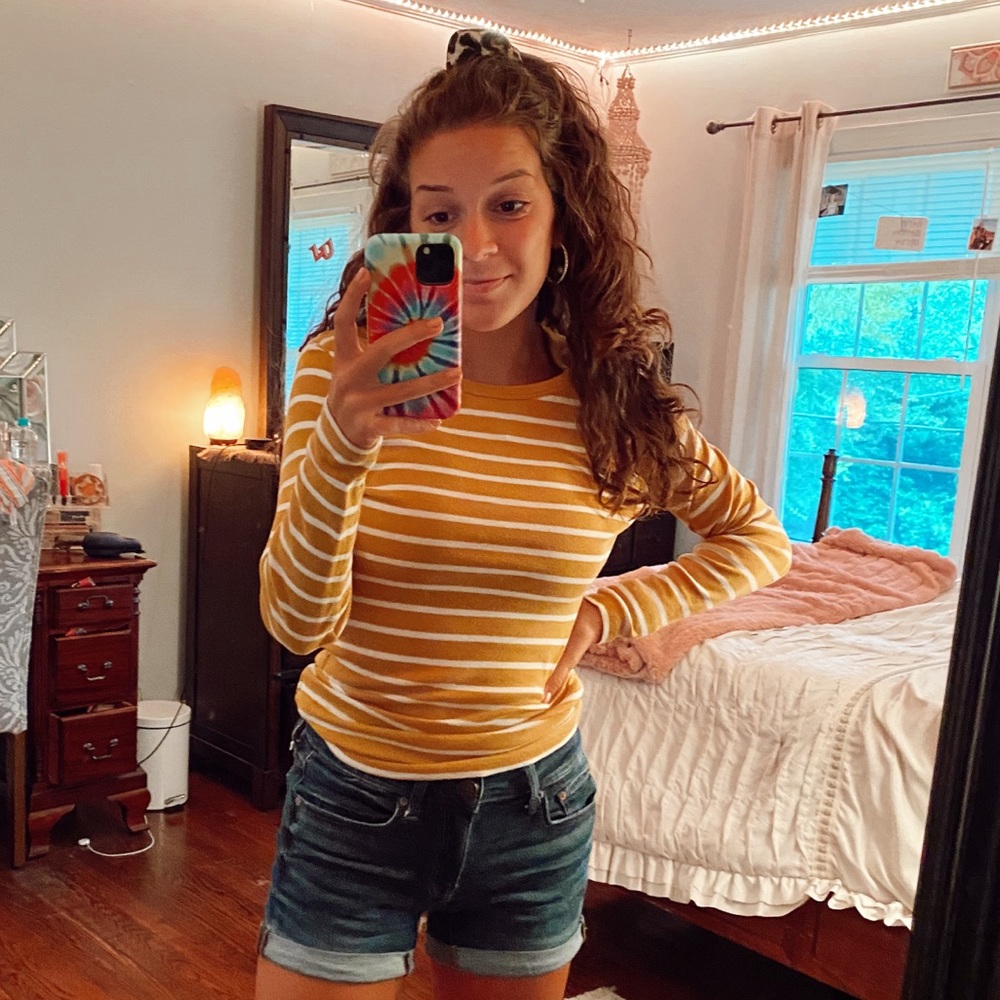 Yellow striped long sleeve